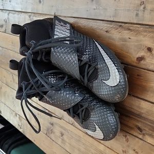 Nike Lunarbeast Strike Pro Mens 13 Black Gray 833419-010 Football Cleats Shoes